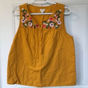 J Crew linen blend sleeveless top